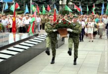 В Гомеле прошел митинг памяти жертв Великой Отечественной войны солдаты, митинг, вов