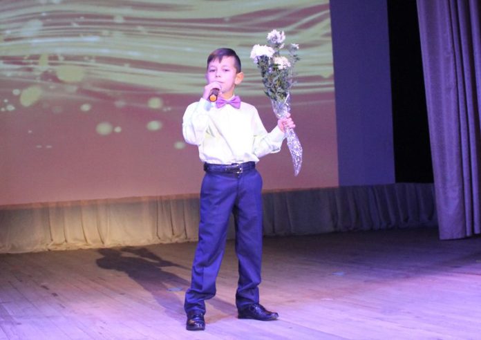 Мальчик, певец, поёт, концерт