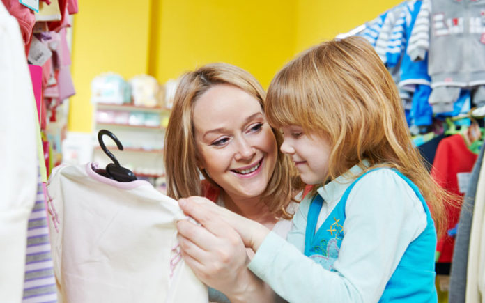 мать, ребенок, магазин, покупатель