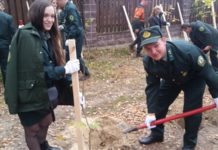Молодые специалисты встретились в Мозырском опытном лесхозе посадка, деревья
