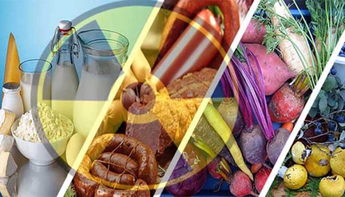 овощи, продукты, радиация