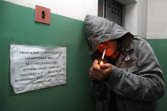 курение, общественные места, подъезд