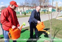 Лукашенко в Брагине принял участие в закладке Аллеи Памяти