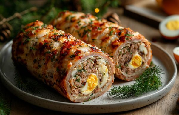 Мясной рулет из фарша: красивый разрез гарантирован — самое то для праздничного стола
