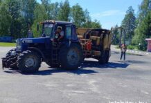 В агрогородке Липляны дорожники отремонтировали центральную площадь